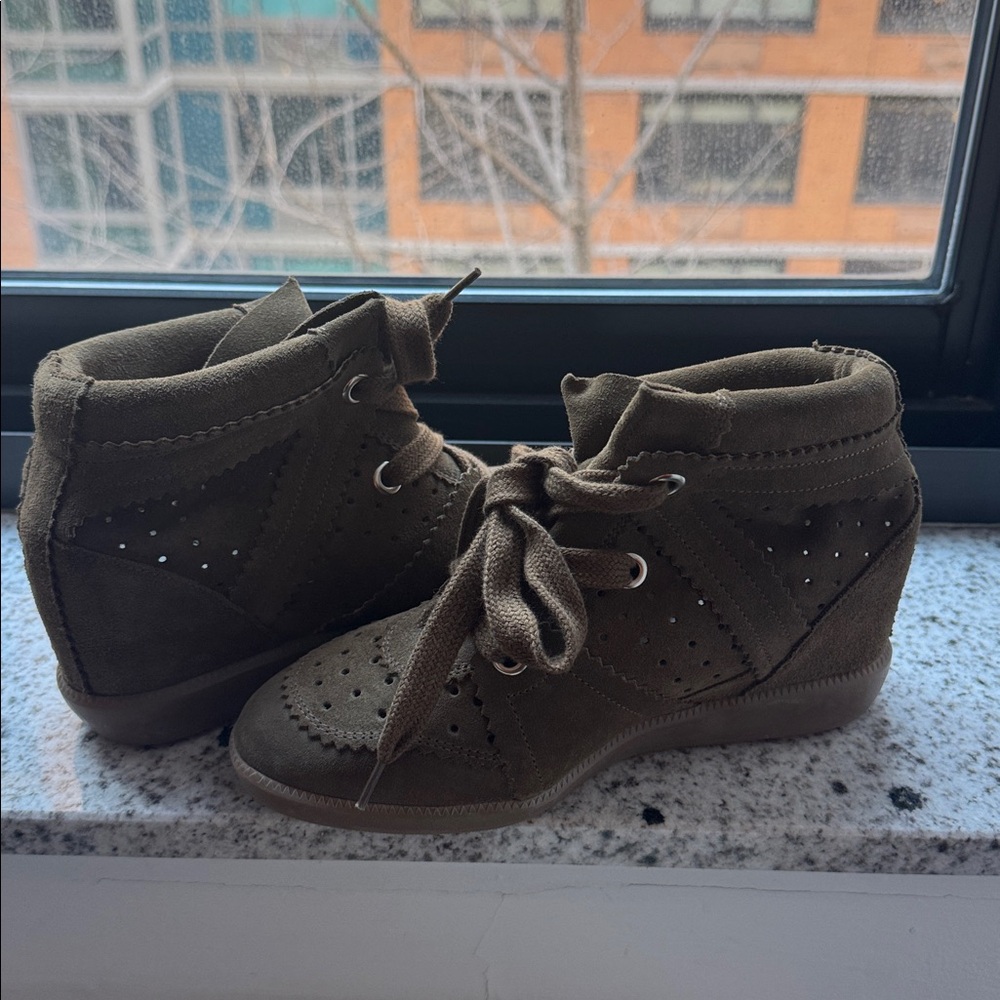 Isabel Marant Bobby perforated suede wedge sneakers brand new size 36 - Picture 5 of 8